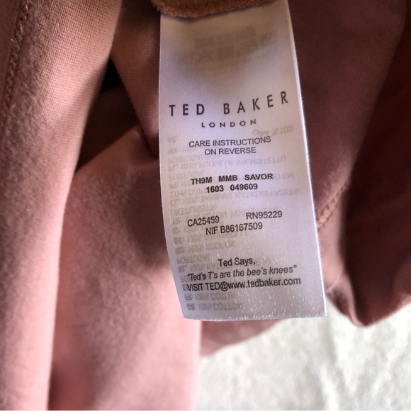 Ted Baker pink flower graphic tee t-shirt graphic mens unisex - Picture 5 of 6